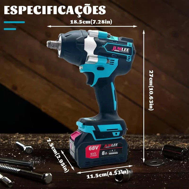 Especificações: 18,5 cm de comprimento, 27 cm de altura e 11,5 cm de largura