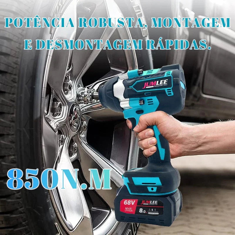 Potência robusta de 850 N·m para montagem e desmontagem rápidas
