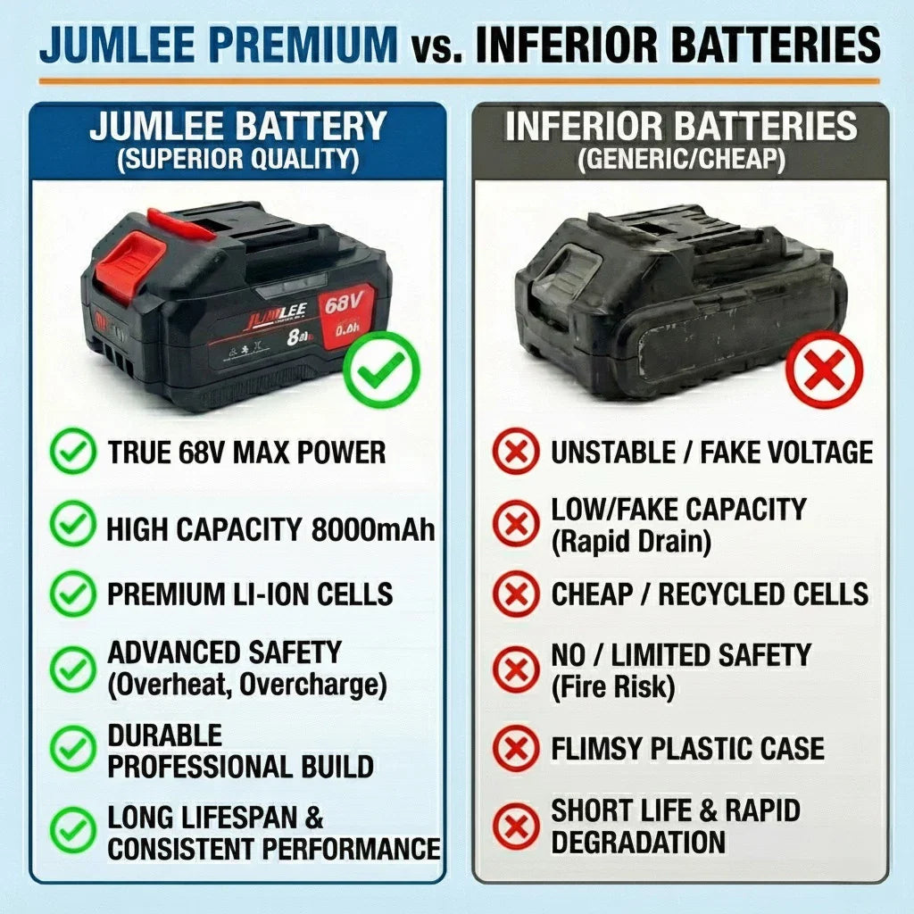 Comparativo: bateria premium 8000 mAh contra baterias genéricas